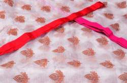 pink Embroidery Fabric