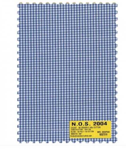 NOS 2004 Gingham Checks Shirting Fabric by T T Industries