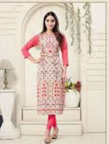 AMERICAN CREPE PRINTED kURTIS