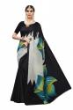 BALA BLACK & RAMA ART SILK PRINTED SAREE