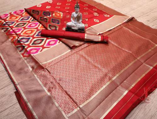 BANARASI JACQUARD WEAVING SAREE WITH RICH PALLU