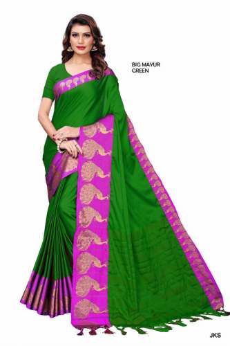 Big mayur SCS Cotton silk JK Saree