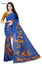 Blue Color Daily Wear Printed Georgette Saree