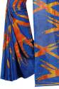 Blue Color Daily Wear Printed Georgette Saree thumb 1