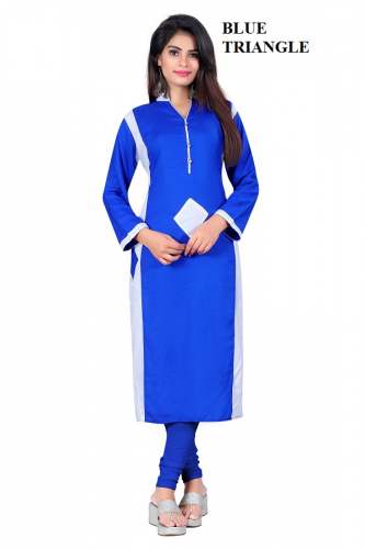 Blue Triangle Rayon Kurtis