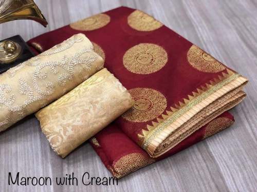 CHANDERI SDV LINEN COTTON JK SAREE