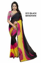 CHIFFON SAREE ECO BANDHANI (SCS)
