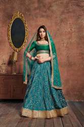 Classy Turquoise Art Silk Lehenga Choli