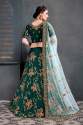 Designer Embroidered Green Lehenga Choli thumb 1