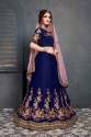 Designer Heavy Embroidered Dark Blue Lehenga Choli thumb 2