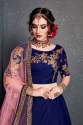 Designer Heavy Embroidered Dark Blue Lehenga Choli thumb 3