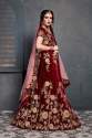Designer Heavy Embroidered Maroon Lehenga Choli thumb 2