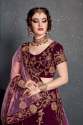 Designer Heavy Embroidered Purple Lehenga Choli thumb 3
