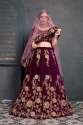 Designer Heavy Embroidered Purple Lehenga Choli thumb 4