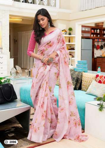 DIGITAL PRINT SCS LINEN COTTON JK SAREE