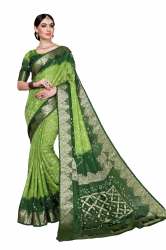 Dimond Pallu bandhej bandhani VB JK saree