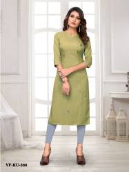 EMBROIDERED RAYON FLEX PISTA  STYLIST KURTIS
