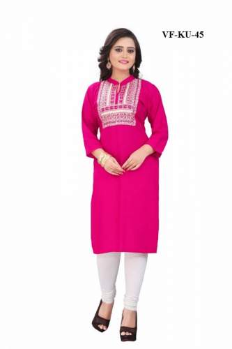 Embroidered Rayon Kurtis