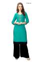 Embroidery Cotton Slub Kurti thumb 2