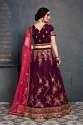EMBROIDERY SILK PURPLEL  LEHENGHA CHOLI   thumb 1