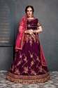 EMBROIDERY SILK PURPLEL  LEHENGHA CHOLI   thumb 4