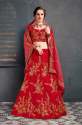 EMBROIDERY SILK RED  LEHENGHA CHOLI   thumb 3
