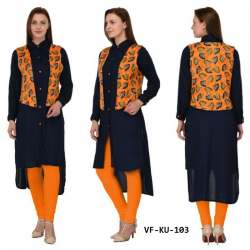 Fancy Rayon Kurti With Koti