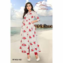  Flower Design Cotton Kurtis