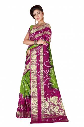 KAMAL BORDER bandhej bandhani VB JK saree