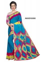 CHIFFON SAREE Akashvani blue (scs) 
