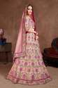 Pastel Pink Taffeta Silk Wedding Lehenga Choli thumb 2