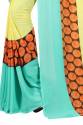 Light Yellow Fancy Printed Georgette Saree thumb 1