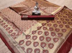 MAROON BANARASI SILK SAREE WITH RICH PALLU