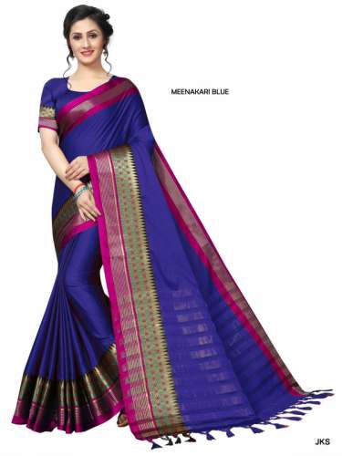 Meenakari2 SCS Cotton silk JK Saree