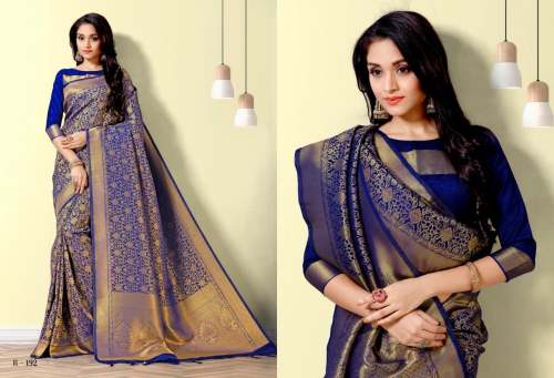 Neavy blue Kanjivaram Traditional silk  saree