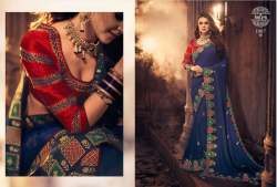 NEAVY BLUE  SILK LETEST SAREE WITH HEAVY BORDER