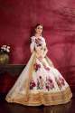 Off-White Heavy Banglori Silk Lehenga Choli thumb 1