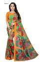 orange-casual-wear-flower-printed-georgette-saree