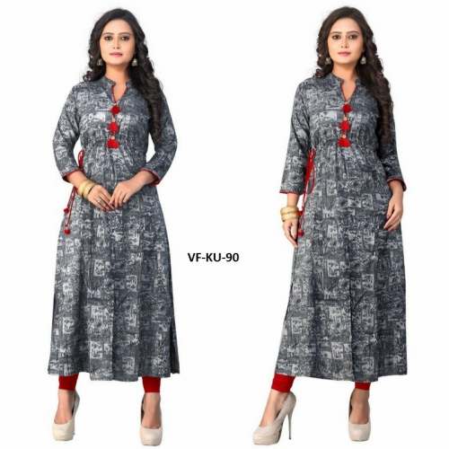 PARTY WEAR FANCY RAYON PRINTED KURTI