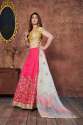PINK MULBERRY SILK LEHENGA CHOLI WITH HEAVY WORK thumb 2