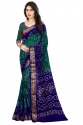 Plain border bandhej bandhani VB JK saree thumb 2