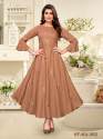 PRINTED BEIGE RAYON  FANCY KURTI