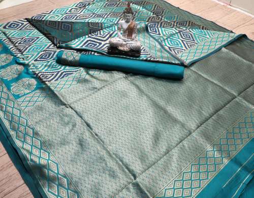 RAMA BANARASI JACQUARD  SILK WEAVING SAREE 
