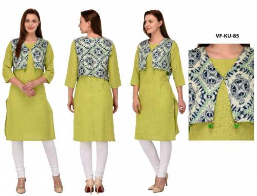 Rayon Kurti With Koti