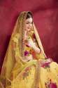 Yellow Heavy Banglori Silk Wedding Lehenga Choli thumb 2