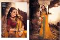 YELLOW  SILK LETEST SAREE WITH RICH PALLU thumb 1