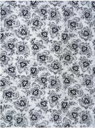 Black and white color Cotton Printed Fabric by Mithla Enterprises