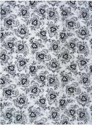 Black and white color Cotton Printed Fabric
