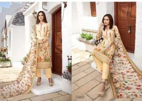 Trendy Printed Cotton Unstitched Suit by Latasha Impex Pvt Ltd