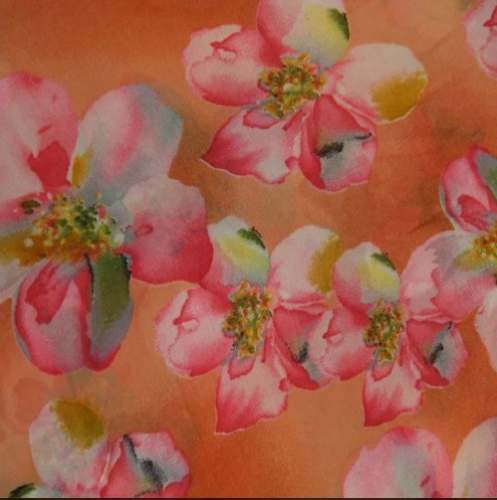 Exclusive Chiffon Flower Printed Fabric by Shri Mahavir Export